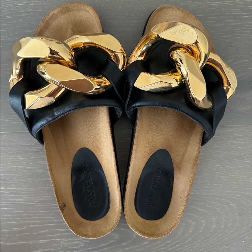 JW Anderson Black Chain Slides SIZE US 11/ EU 41